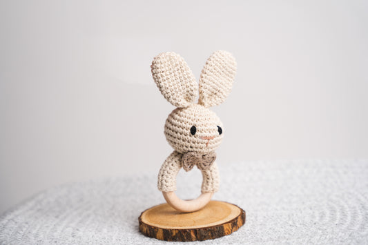 Hand Crocheted Bunny Rabbit Rattle