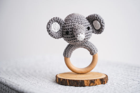 Hand Crocheted Elephant Rattle