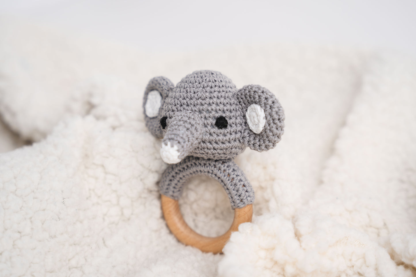 Hand Crocheted Elephant Rattle